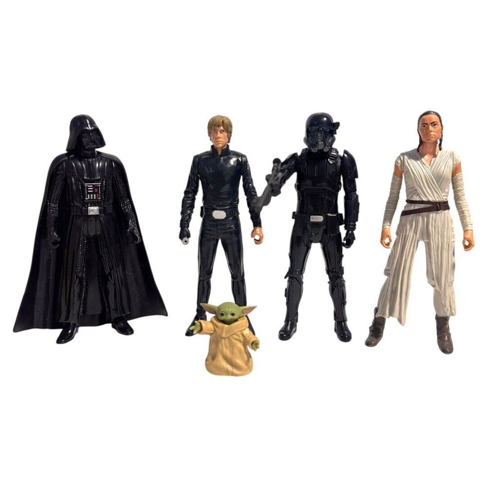 Star Wars 6" Action Figures x 6 Mandalorian Darth Luke Death Trooper Rey yoda